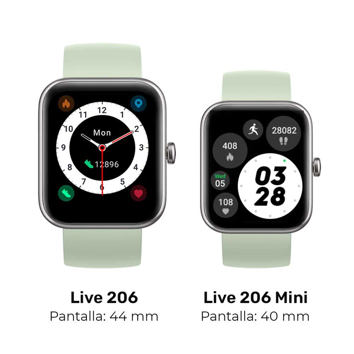 Smartwatch Lhotse Live 206 Mini 1,5" Light Green