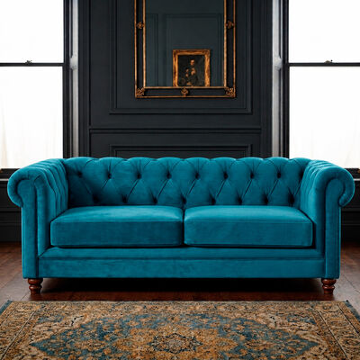Sof&aacute; Latam Home Florencia 3 Cuerpos Azul Petr&oacute;leo