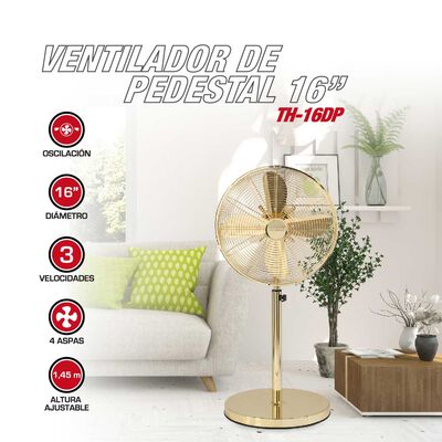 Imagen 2 del producto Ventilador de Pedestal Thomas TH-16DP Gold