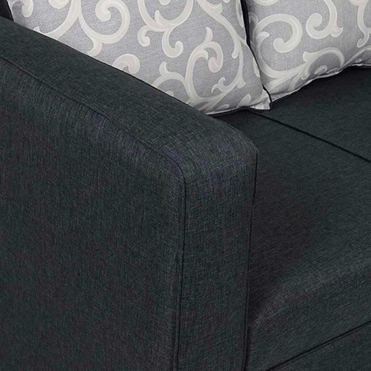 Juego de Living Elegant Detail Indiana Sof&aacute; 3 Cuerpos + Sof&aacute; 2 Cuerpos Gris