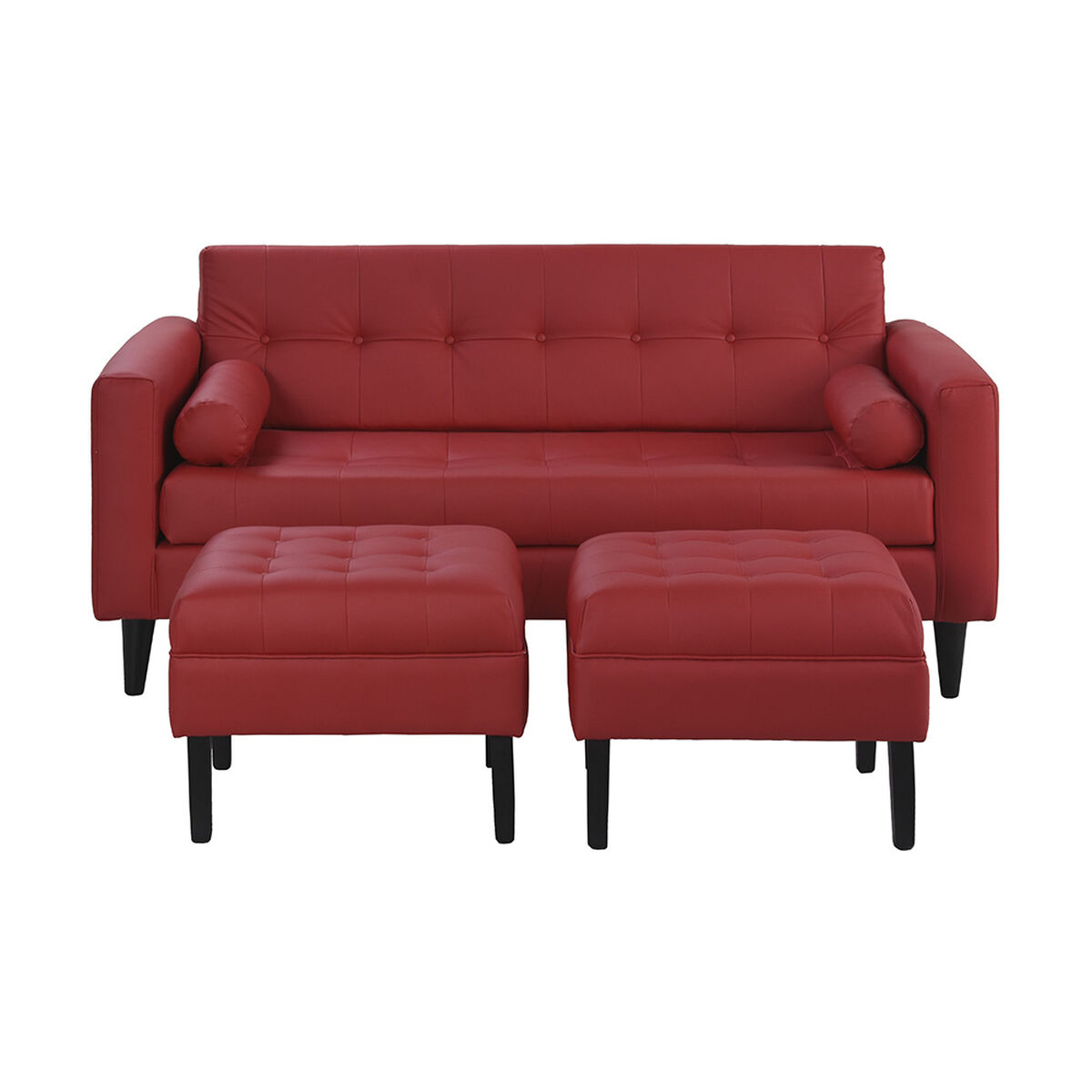 Sofá Bodevir Retro 50 3 Cuerpos + 2 Pouf