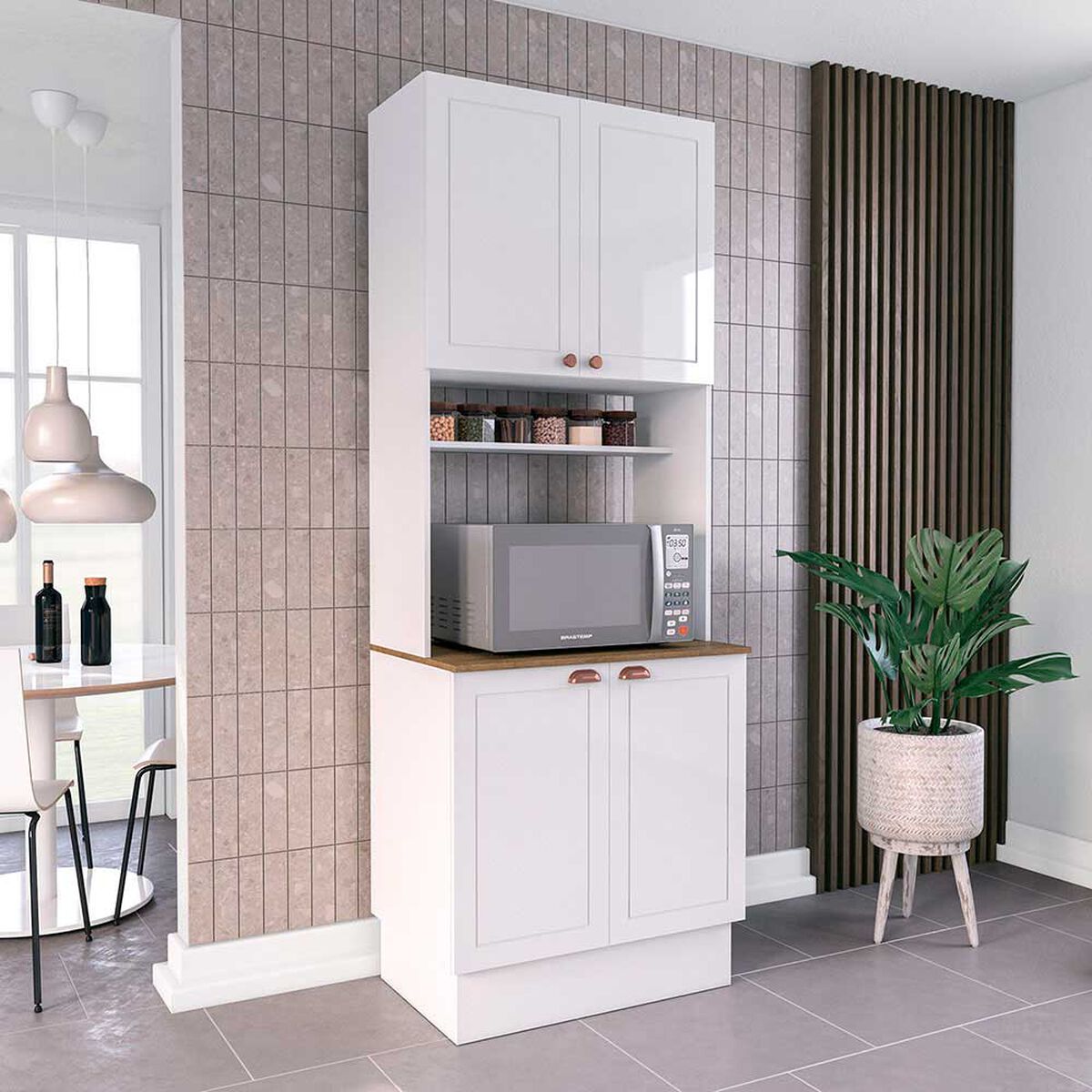 Despensa de Cocina Royal Vekkahome 4 Puertas Blanca