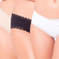 Pack 3 Calzones Pantaleta Mujer Intime Black, Surtido, Rosado