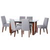 Juego de Comedor Latam Home Pamplona Granada 6 Sillas Velvet Azul Petroleo