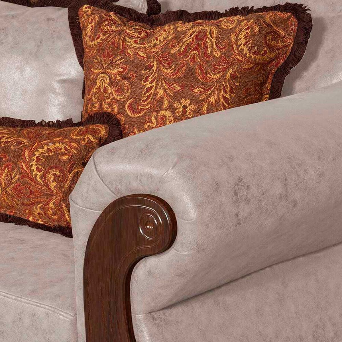 Juego de Living Black Factory Estambul 5 Cuerpos Crema