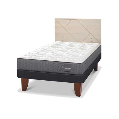 Imagen 2 del producto Cama Europea CIC 1,5 Plazas Anatomic + Respaldo Villarrica Alpino