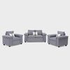 Juegos de Living Mons Sicilia Sofá 2 Cuerpos + Dos Sillones 1 Cuerpo Gris