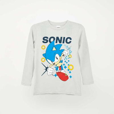 Imagen 2 del producto Polera Manga Larga Niño Sonic Gris