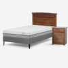 Cama Europea Rosen 1 Plaza Pratta + Respaldo + Velador Veneto