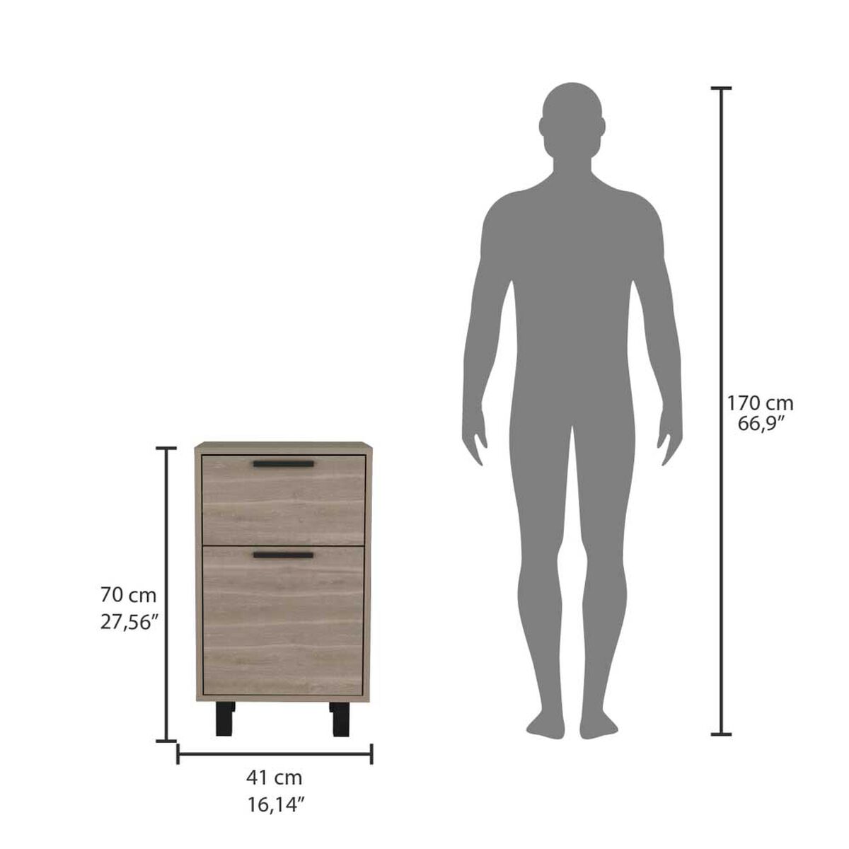 Velador TuHome Secret Z-81 con Cajón Oculto 1 Puerta Bardolino