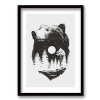 Cuadro Decorativo Retela Bear Forest 40 x 30 cm