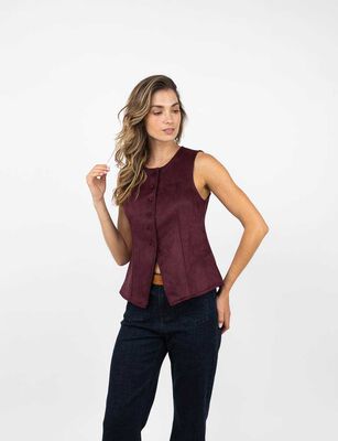 Imagen 1 del producto Polera Sin Mangas Mujer Zibel Burdeo, Camel, Verde