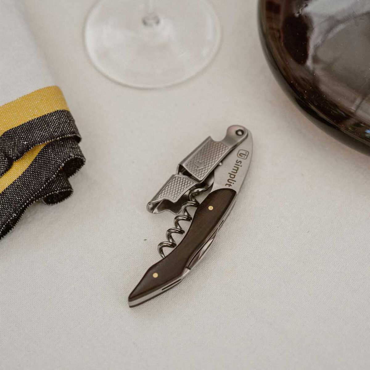 Descorchador Vino Simplit Sommelier Acero Inoxidable Caf&eacute;