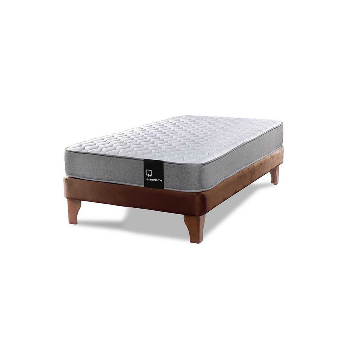 Cama Europea Latam Home 1,5 Plazas Zen Best Chocolate