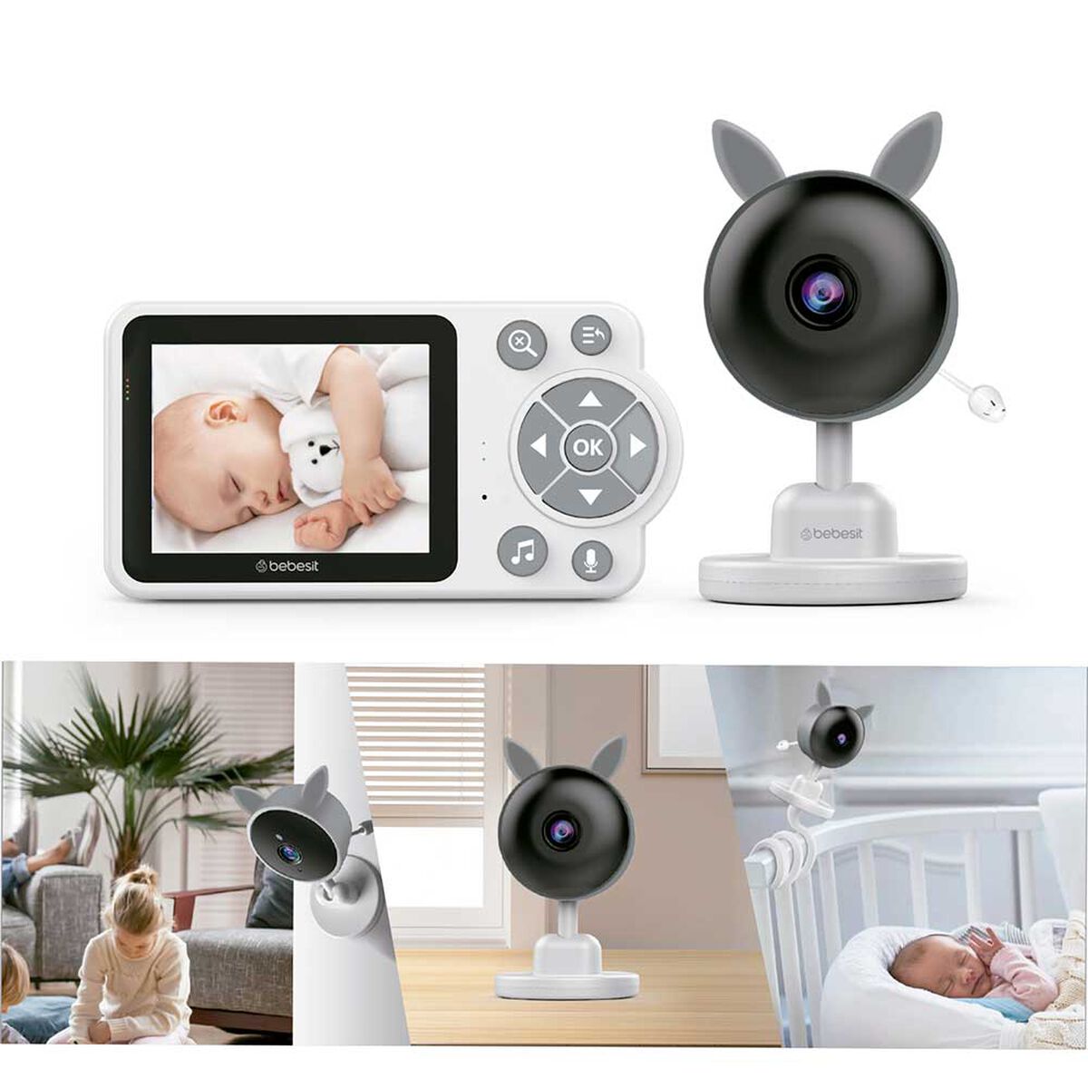 Monitor Camara SmartGuard 2.0 4x Zoom con Ruido Blanco Bebesit