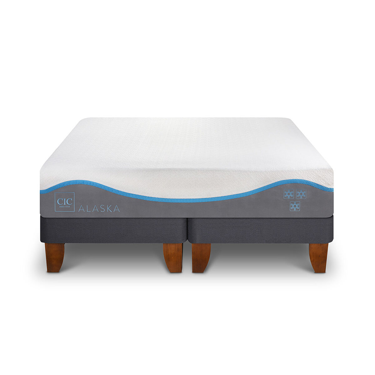 Cama Europea CIC Base Dividida King Alaska