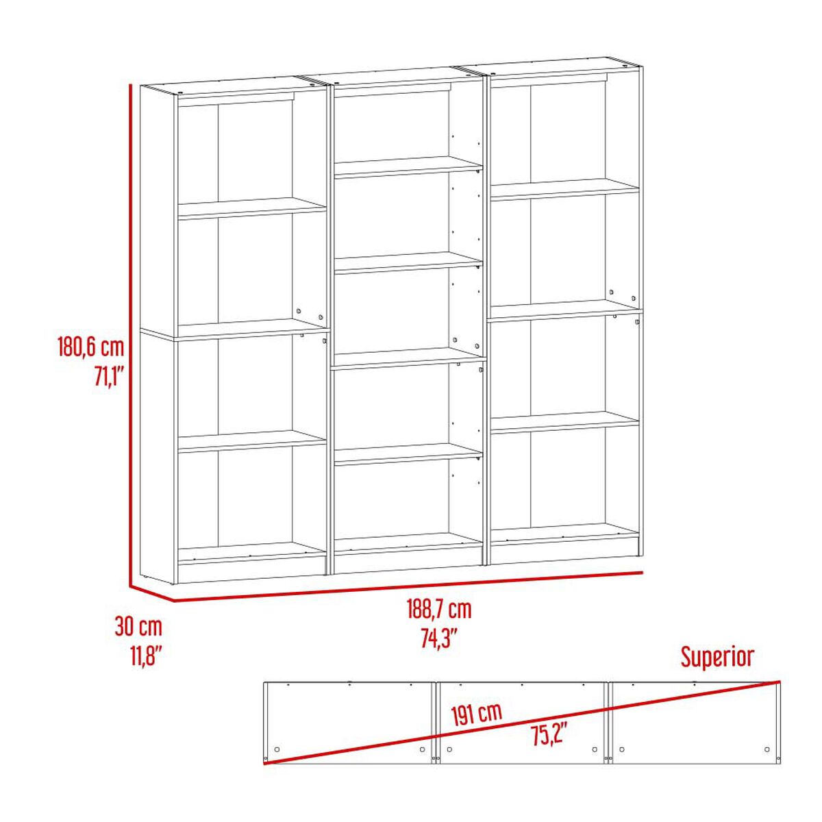 2 Estantes 4 Repisas + Estante 5 Repisas TuHome Home Wengue