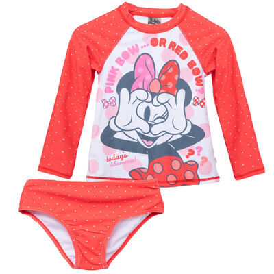 Imagen 1 del producto Traje de baño Manga Larga Niña Minnie Rojo