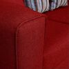Sofá Elegant Detail Santa Fe 2 Cuerpos Tela Rojo