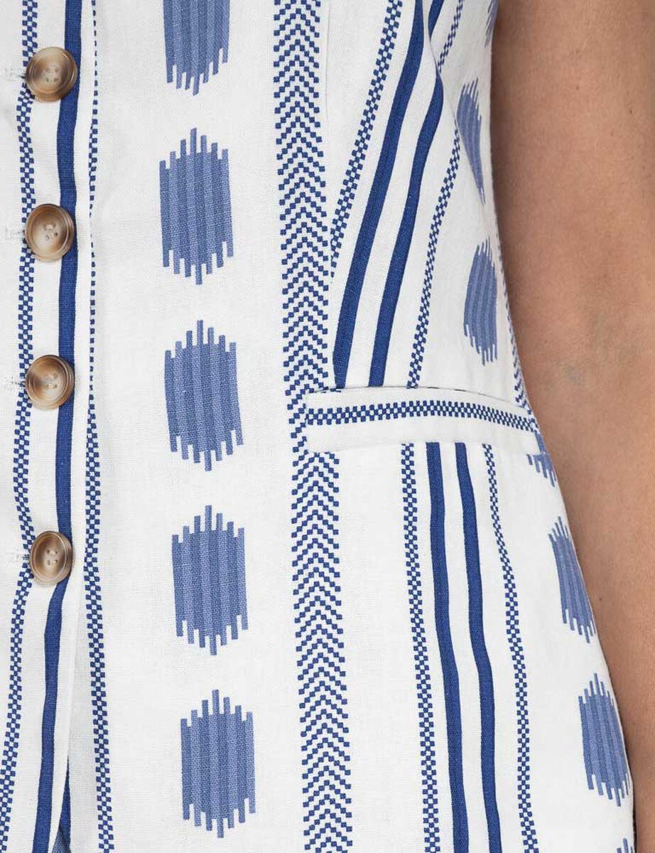 Blusa Lino Sin Mangas Mujer Portman Club