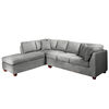 Sofá Seccional Latam Home Padua Izquierdo 5 Cuerpos Gris