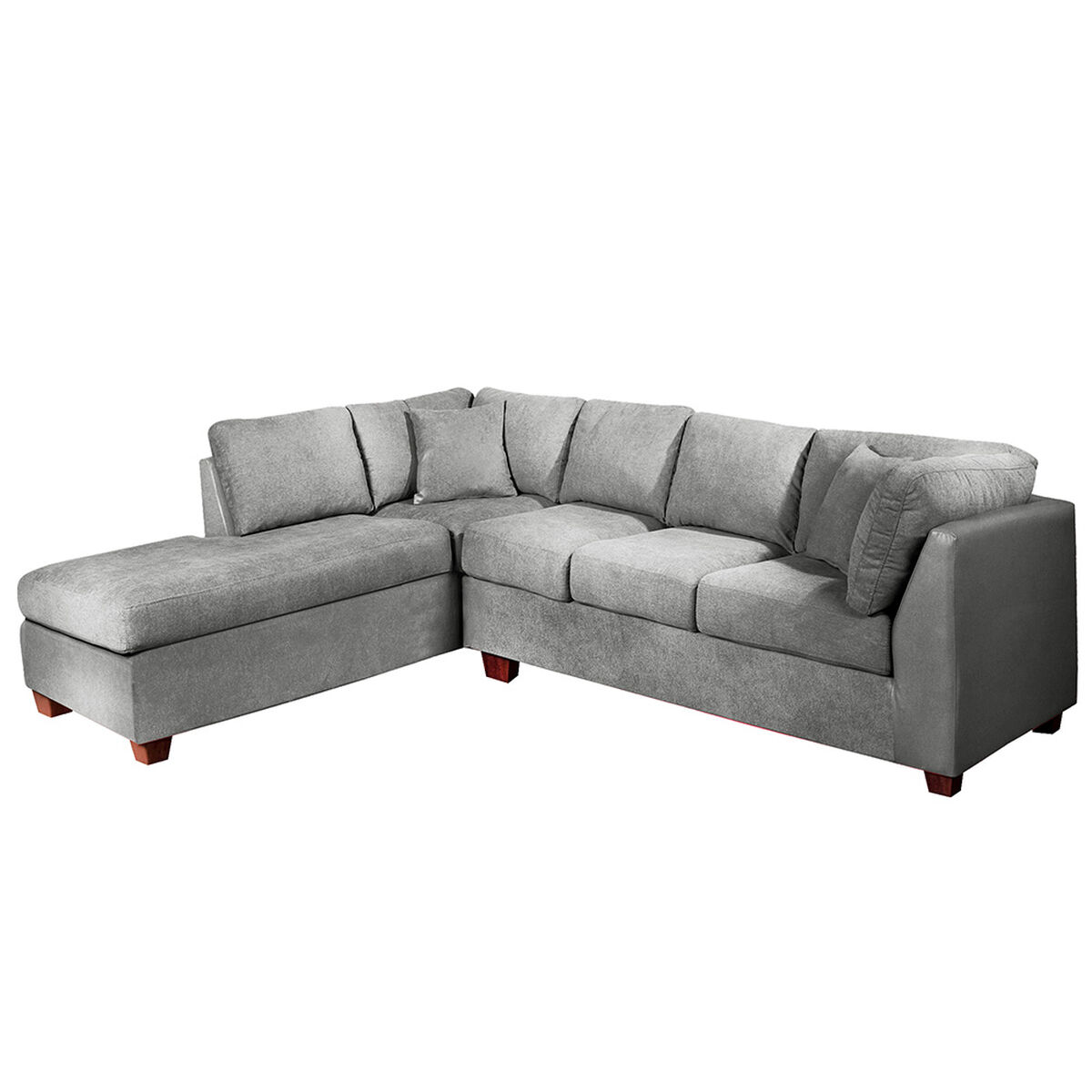 Sofá Seccional Latam Home Padua Izquierdo 5 Cuerpos Gris