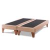 Base Europea Dividida Latam Home King Zen Tela Velvet Beige