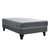 Combo Cama Europea Celta 1,5 Plazas Atlantis Black + Set Maderas Casanova Nogal + Set Textiles + Almohada