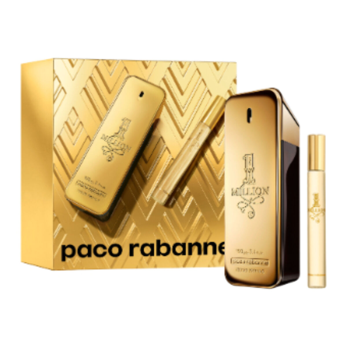Set Perfume Hombre 1 Million EDT 100 ML + Megaspritzer 10 ML Paco Rabanne