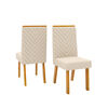 Juego de Comedor Di Poretti Design Liz 6 Sillas Beige