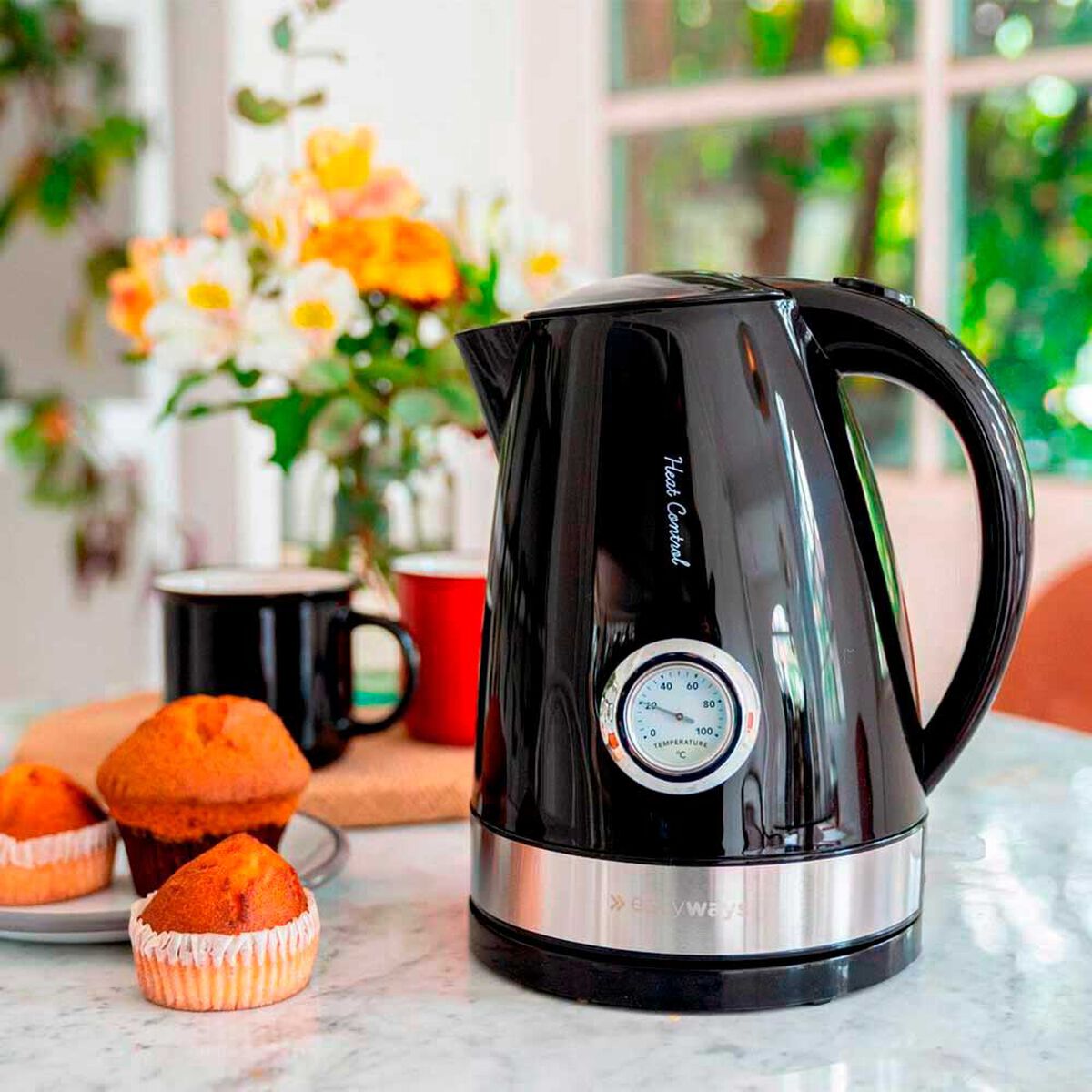 Hervidor Easyways Heat Control Negro 1,7 lts.