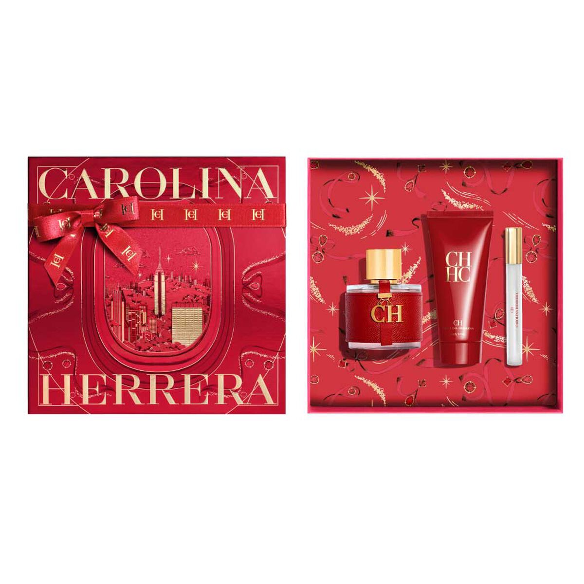 Set Perfume Carolina Herrera Mujer CH EDT 100 ml + Loci&oacute;n Corporal 100 ml + EDT 10 ml