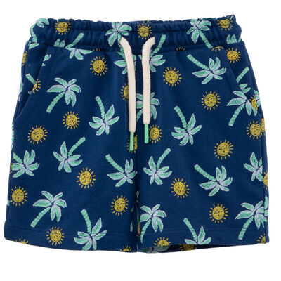 Short Buzo Estampado de Algodón Niño Chess