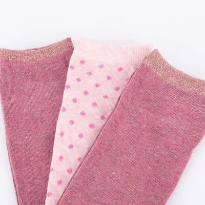 Imagen 2 del producto Pack 3 Calcetines Mujer Icono Burdeo