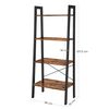 Repisa Escalera Fm Furniture Metalwood Colection Marrón Rústico