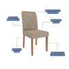 Juego de Comedor Decocasa Valentina 4 Sillas Off White