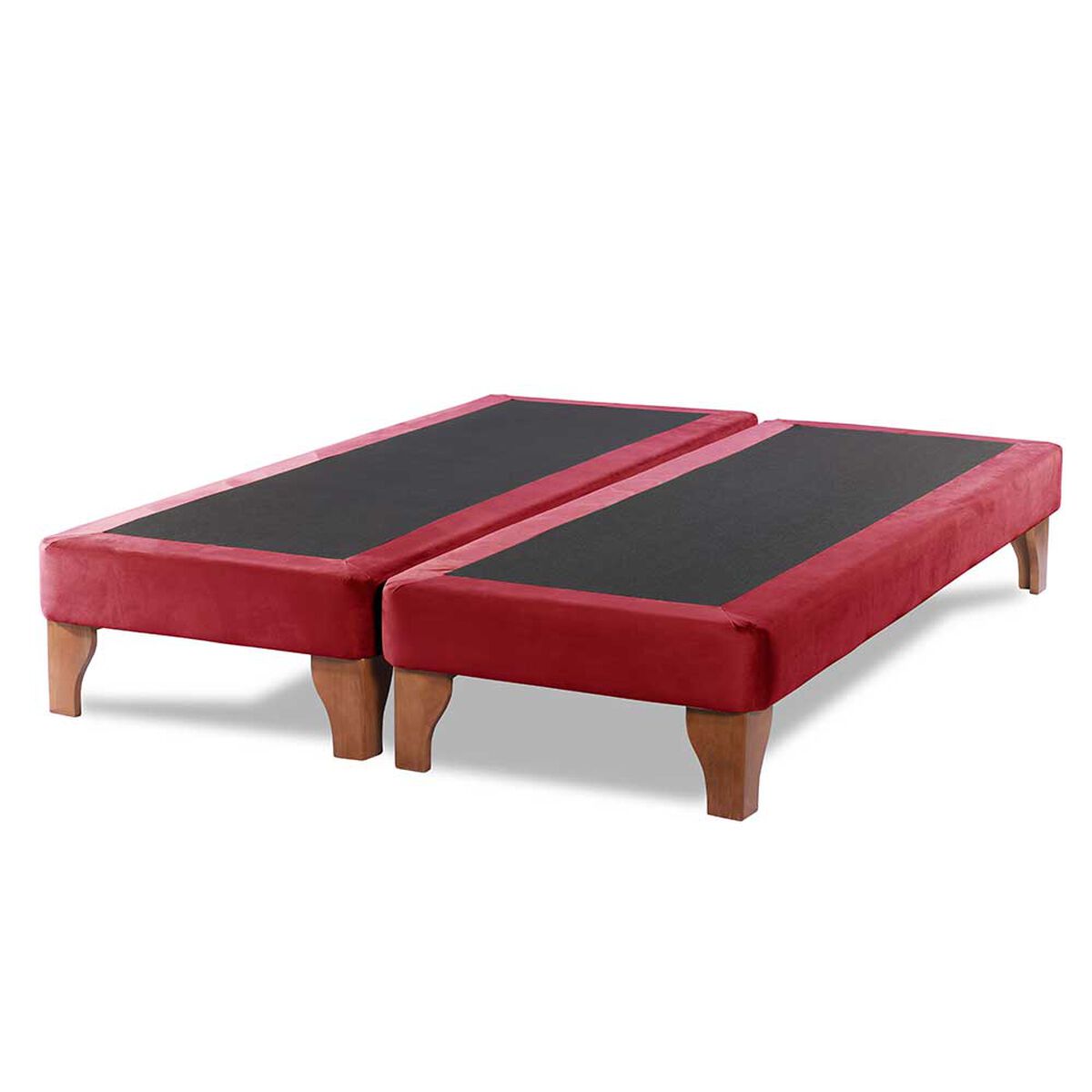 Base Europea Dividida Latam Home King Zen Tela Velvet Burdeo
