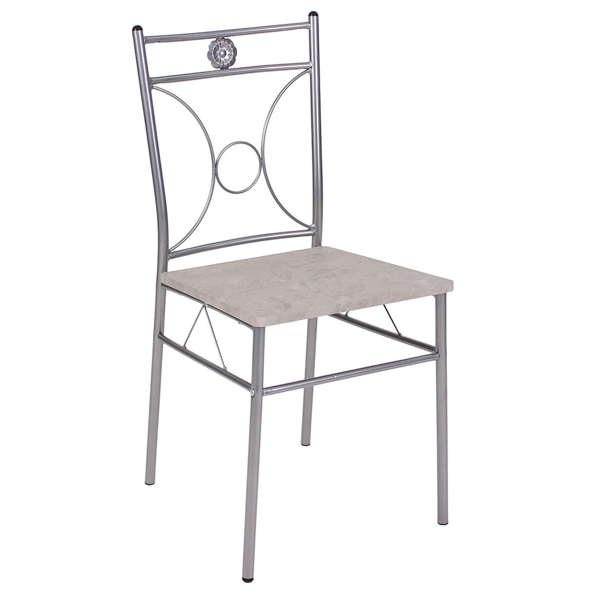 Juego Comedor Angelmó 4 Sillas Gris