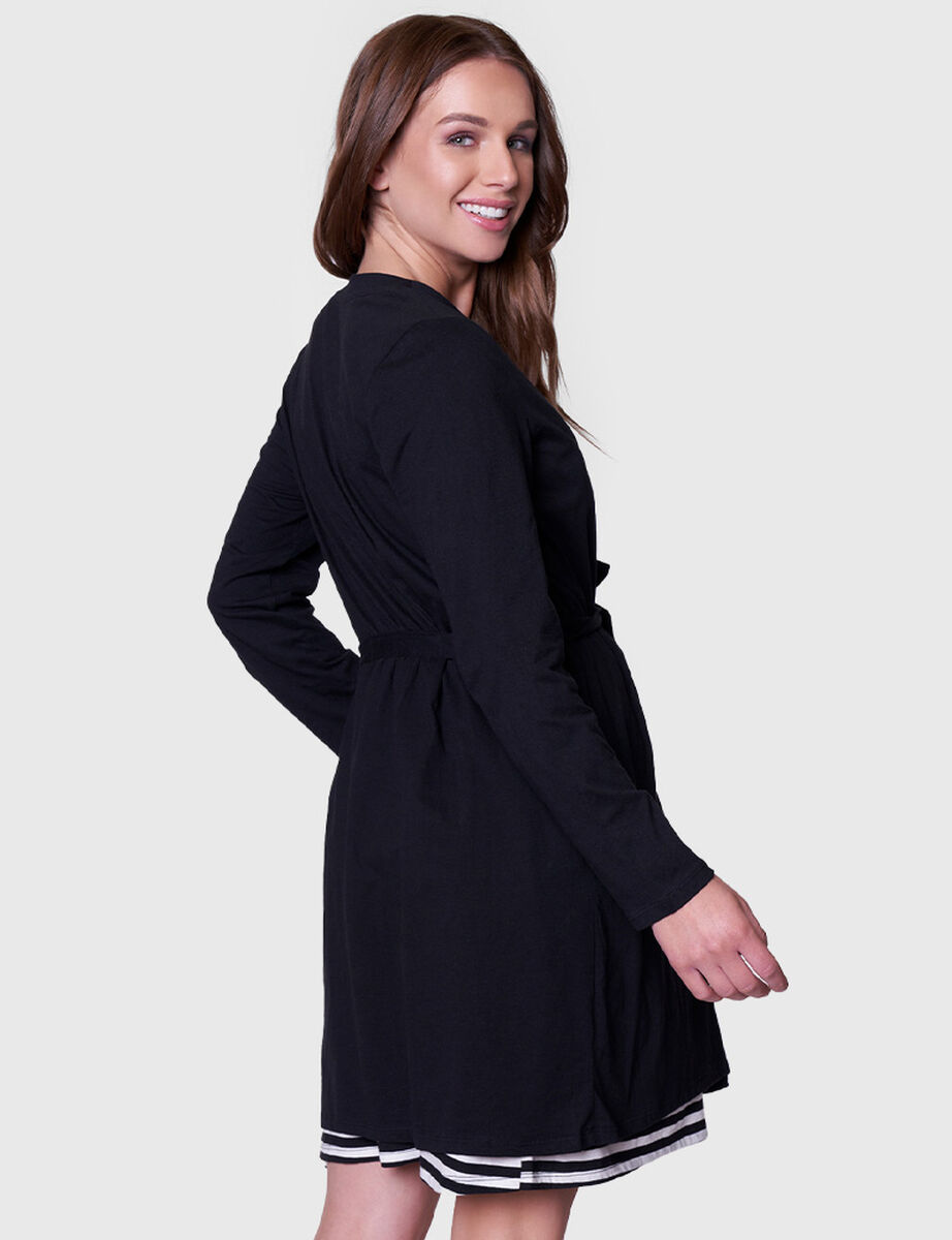 Camisa de Dormir de Algodón Maternal Mujer Baziani