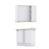 Combo Cocina Esquinero Mueble Aéreo + Base Americana Blanco