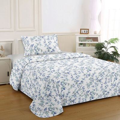 Quilt Illusions 1,5 Plazas Celeste Bruselas