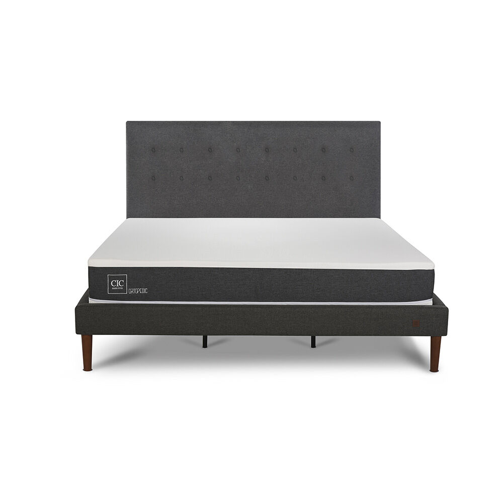 Cama Europea CIC King New Ortopedic + Respaldo Eufrates