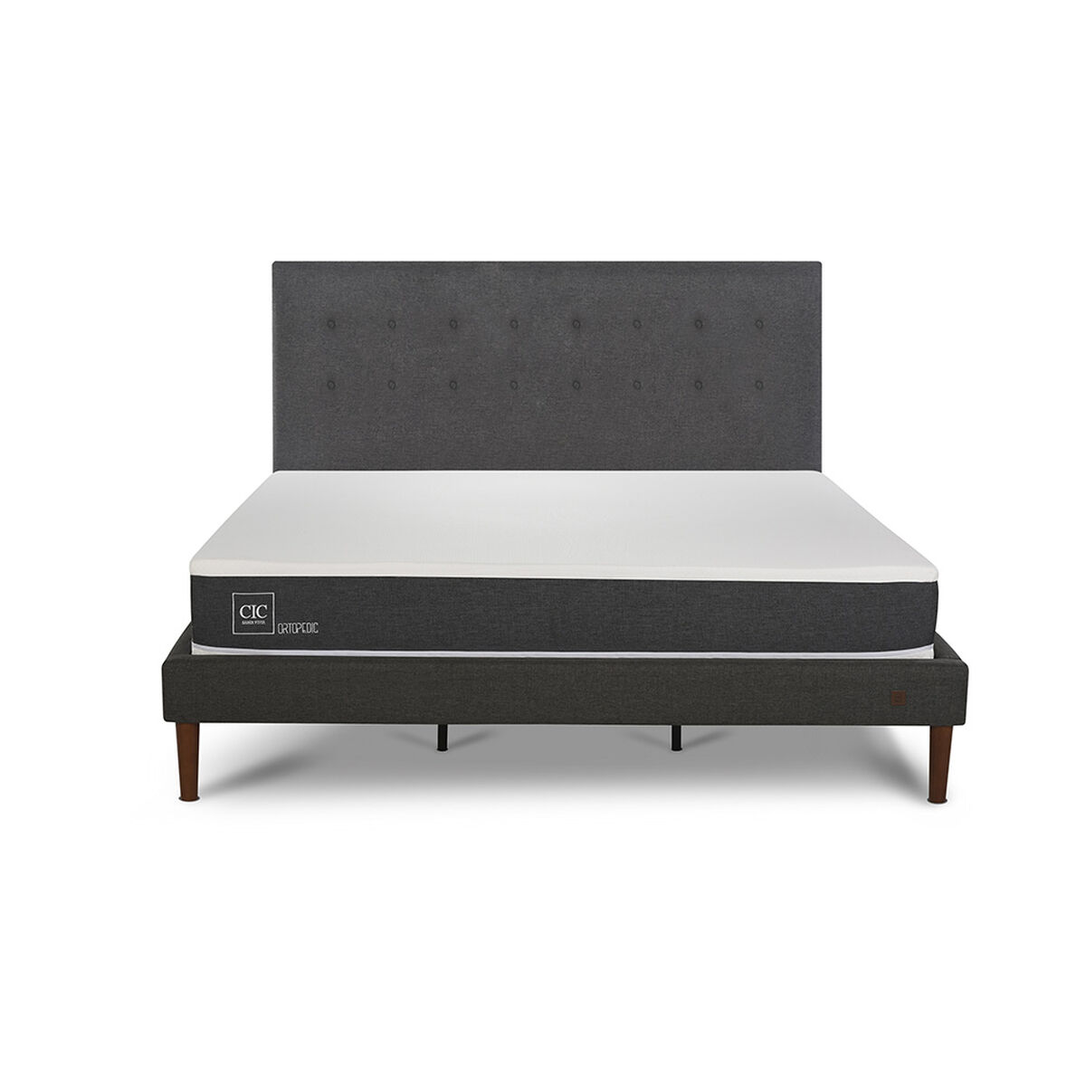 Cama Europea CIC King New Ortopedic + Respaldo Eufrates
