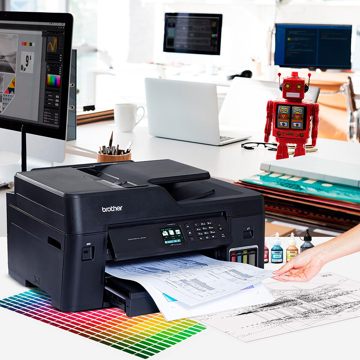 Multifuncional Brother Tinta Continua A3 MFCT4500DW Wi-Fi
