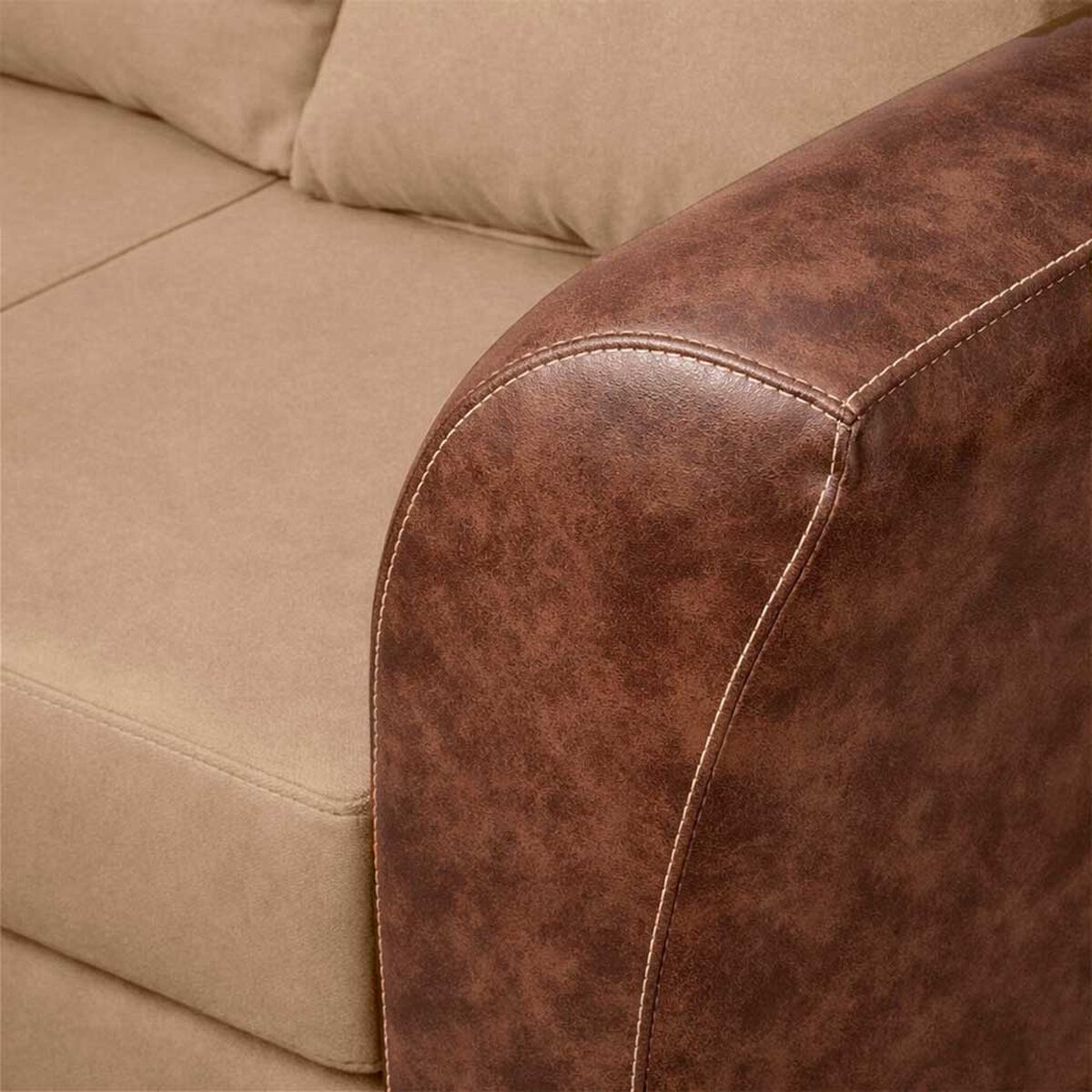 Sof&aacute; Seccional Elegant Detail New Minnesota modular Beige