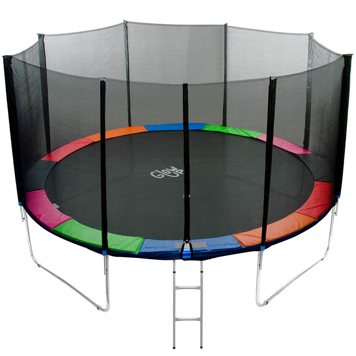 Cama Elástica Glow Up 14 ft 4,27 mts con Malla de Seguridad y Escalera