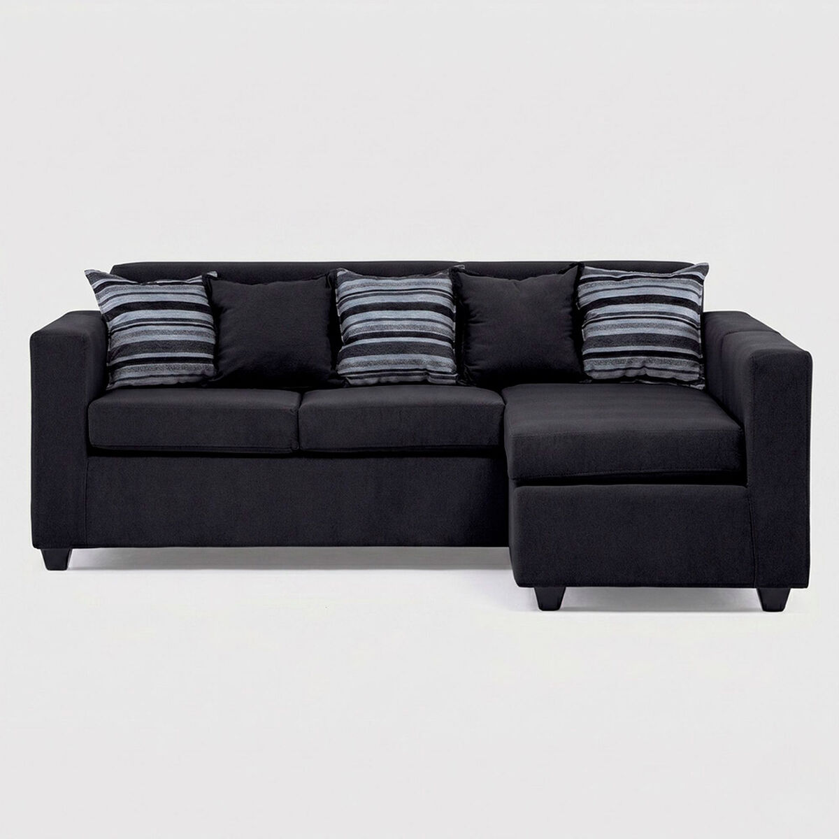 Seccional Muebles MPR Jazm&iacute;n 4 Cuerpos Negro