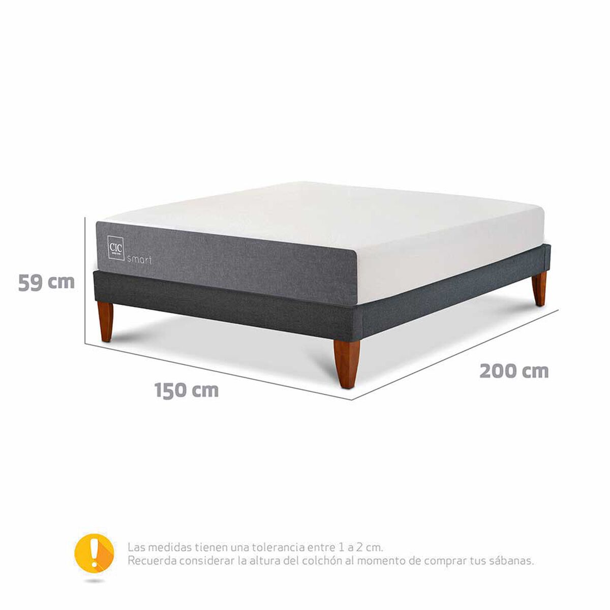 Cama Europea CIC 2 Plazas Smart