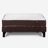 Combo Cama Europea Rosen 2 Plazas Ergo T + Respaldo + 2 Veladores Dreams Treliza Gris + Pack Almohadas Celta Imperial Soft