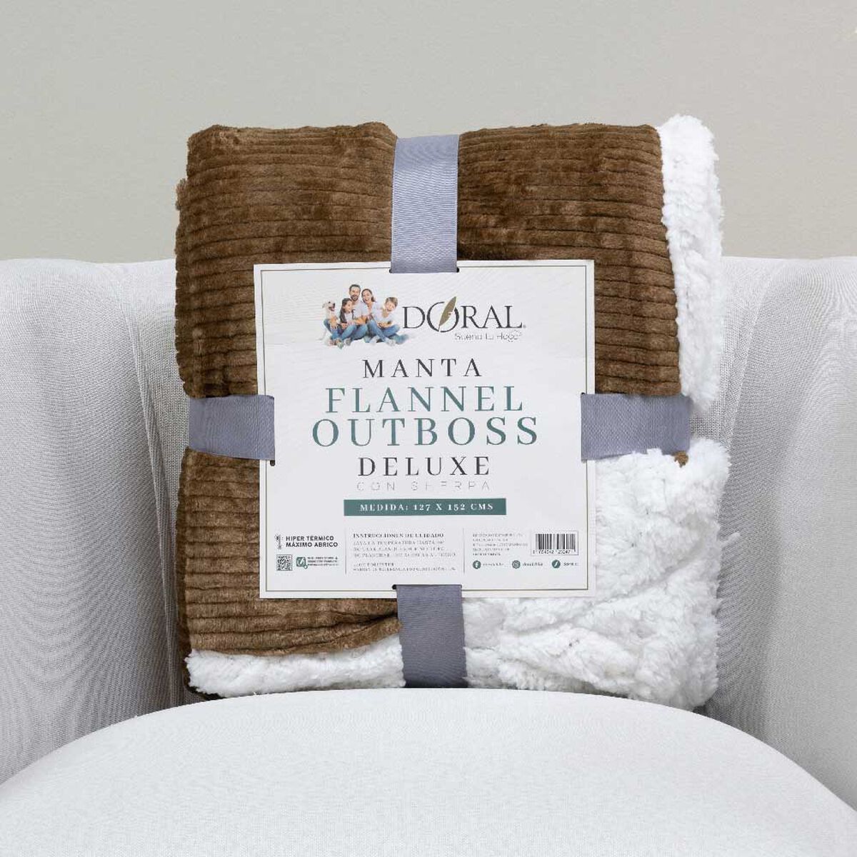 Manta Doral Flanel Outbos 127x152 cm D6